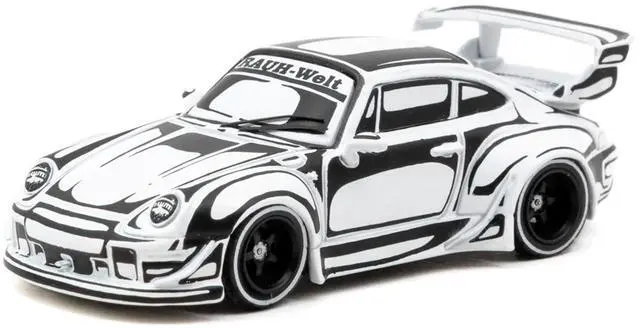 Alt view image 2 of 6 - RWB 993 "Designed by Joshua Vides" Black and White "Hobby64" Series 1/64 Diecast Model Car by Tarmac Works