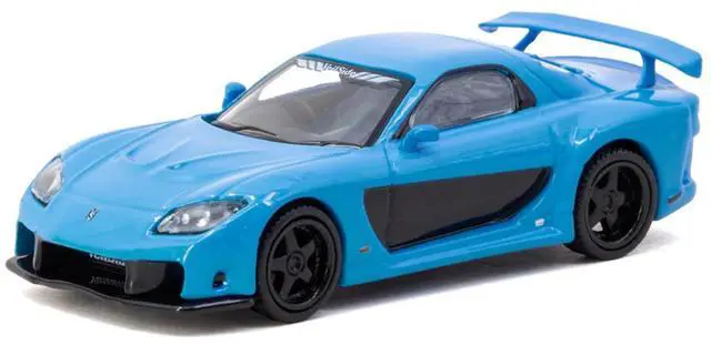 Alt view image 2 of 6 - Mazda RX-7 "VeilSide Fortune7" RHD (Right Hand Drive) Blue "Global64" Series 1/64 Diecast Model Car by Tarmac Works