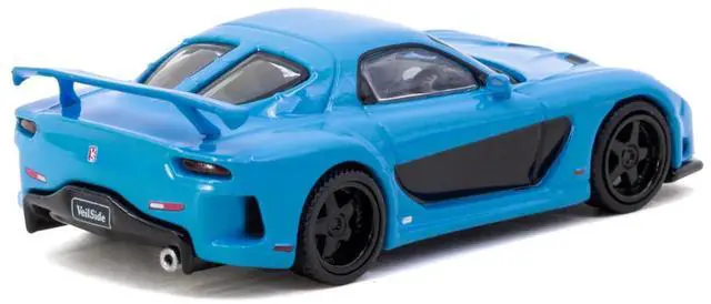 Alt view image 3 of 6 - Mazda RX-7 "VeilSide Fortune7" RHD (Right Hand Drive) Blue "Global64" Series 1/64 Diecast Model Car by Tarmac Works