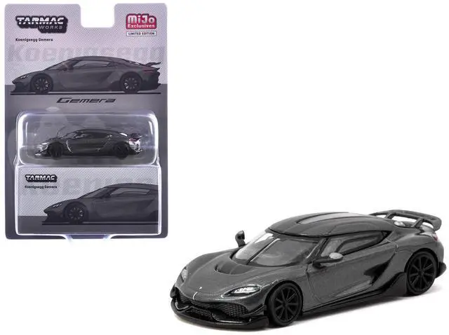 Main image of Koenigsegg Gemera Dark Gray Metallic "Global64" Series 1/64 Diecast Model Car by Tarmac Works
