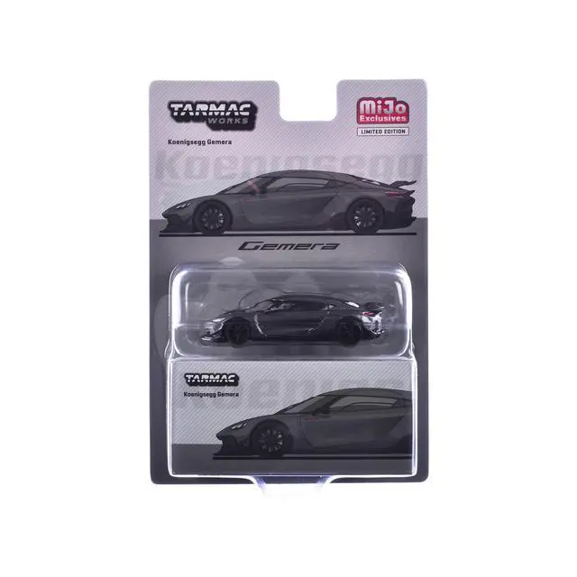 Alt view image 5 of 6 - Koenigsegg Gemera Dark Gray Metallic "Global64" Series 1/64 Diecast Model Car by Tarmac Works