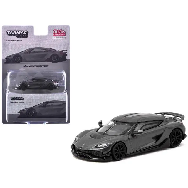Alt view image 6 of 6 - Koenigsegg Gemera Dark Gray Metallic "Global64" Series 1/64 Diecast Model Car by Tarmac Works
