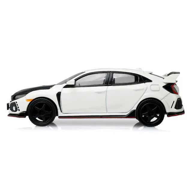 Alt view image 2 of 6 - 2018 Honda Civic Type-R (FK8) RHD Championship White with Carbon Hood "Tokyo Torque" 1/64 Diecast Model Car by Greenlight