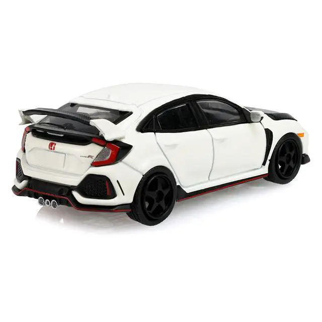 Alt view image 3 of 6 - 2018 Honda Civic Type-R (FK8) RHD Championship White with Carbon Hood "Tokyo Torque" 1/64 Diecast Model Car by Greenlight