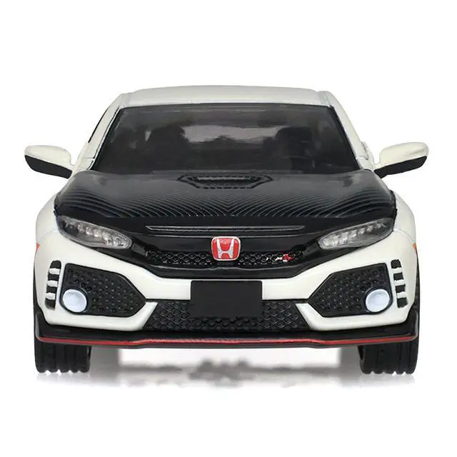 Alt view image 4 of 6 - 2018 Honda Civic Type-R (FK8) RHD Championship White with Carbon Hood "Tokyo Torque" 1/64 Diecast Model Car by Greenlight