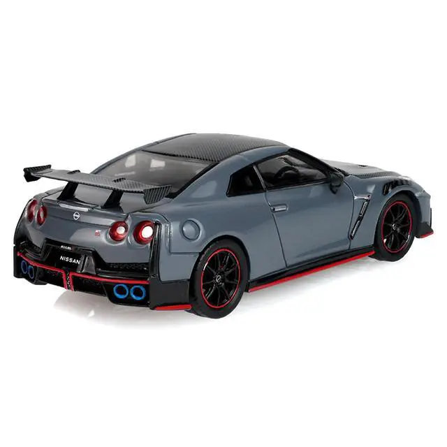 Alt view image 3 of 6 - 2024 Nissan GT-R (R35) NISMO RHD Stealth Gray with Carbon Top and Hood "Tokyo Torque" 1/64 Diecast Model Car by Greenlight