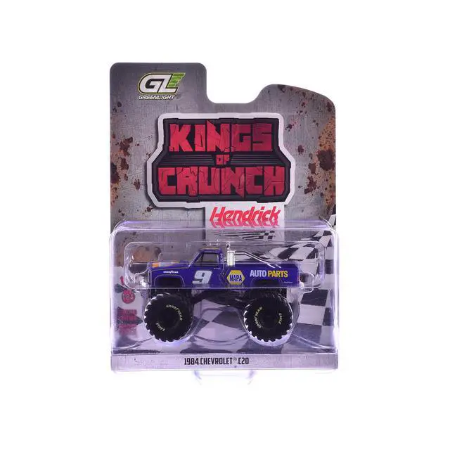 Alt view image 6 of 6 - 1984 Chevrolet C20 Monster Truck #9 "NAPA" Blue with Graphics 1/64 Diecast Model Car by Greenlight