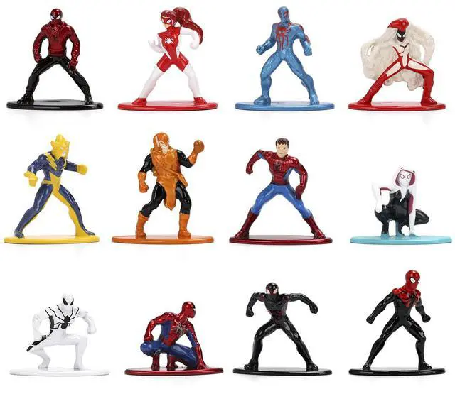 Alt view image 2 of 6 - Set of 12 Diecast Figures "Spider-Man" Franchise "Nano Metalfigs" Series Diecast Models by Jada