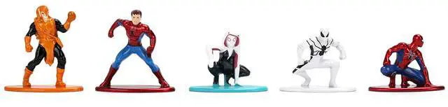 Alt view image 4 of 6 - Set of 12 Diecast Figures "Spider-Man" Franchise "Nano Metalfigs" Series Diecast Models by Jada
