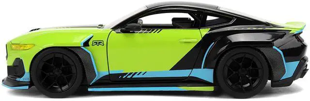 Alt view image 3 of 7 - 2026 Ford Mustang RTR Spec 5-D Lime Green with Black Top and Graphics "Hyper-Spec" Series 1/24 Diecast Model Car by Jada