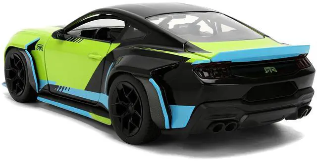 Alt view image 5 of 7 - 2026 Ford Mustang RTR Spec 5-D Lime Green with Black Top and Graphics "Hyper-Spec" Series 1/24 Diecast Model Car by Jada