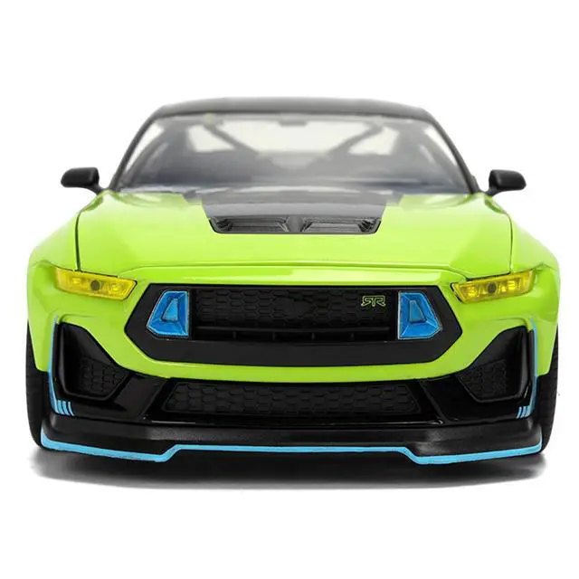 Alt view image 6 of 7 - 2026 Ford Mustang RTR Spec 5-D Lime Green with Black Top and Graphics "Hyper-Spec" Series 1/24 Diecast Model Car by Jada