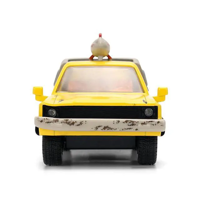 Alt view image 6 of 7 - Pizza Planet Truck Yellow (Weathered) w/Beige Camper "Toy Story" (1995) Movie "Hollywood Rides" 1/32 Diecast Model Car by Jada