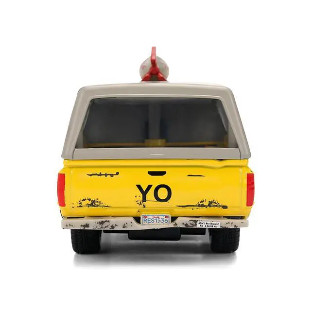 Alt view image 7 of 7 - Pizza Planet Truck Yellow (Weathered) w/Beige Camper "Toy Story" (1995) Movie "Hollywood Rides" 1/32 Diecast Model Car by Jada