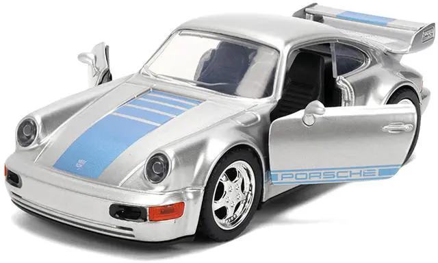 Alt view image 2 of 7 - Porsche 911 Carrera RS 3.8 "Mirage" Silver Metallic with Blue "Transformers" (2023) Movie 1/32 Diecast Model Car by Jada