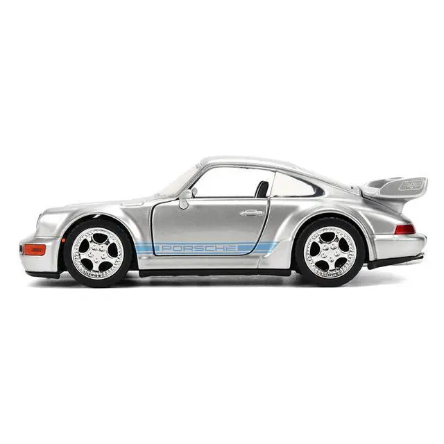 Alt view image 3 of 7 - Porsche 911 Carrera RS 3.8 "Mirage" Silver Metallic with Blue "Transformers" (2023) Movie 1/32 Diecast Model Car by Jada