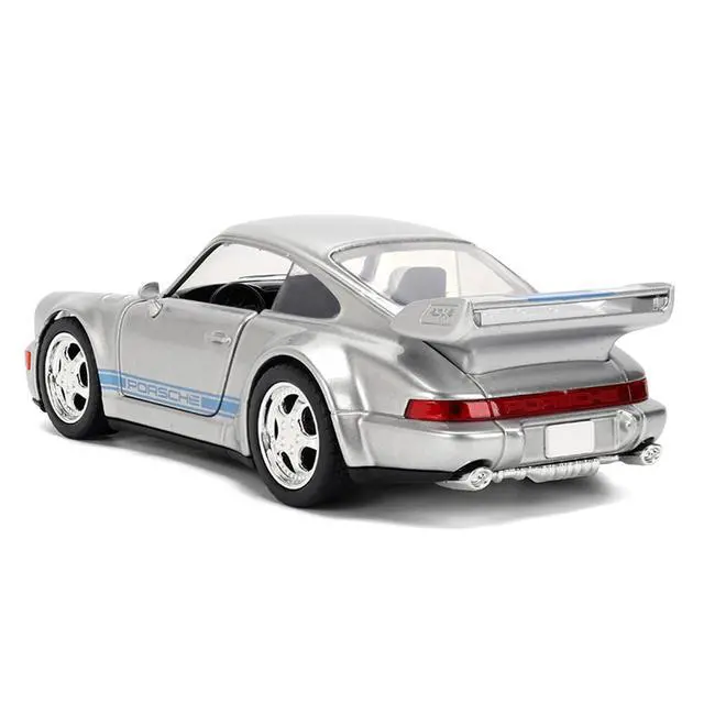 Alt view image 5 of 7 - Porsche 911 Carrera RS 3.8 "Mirage" Silver Metallic with Blue "Transformers" (2023) Movie 1/32 Diecast Model Car by Jada