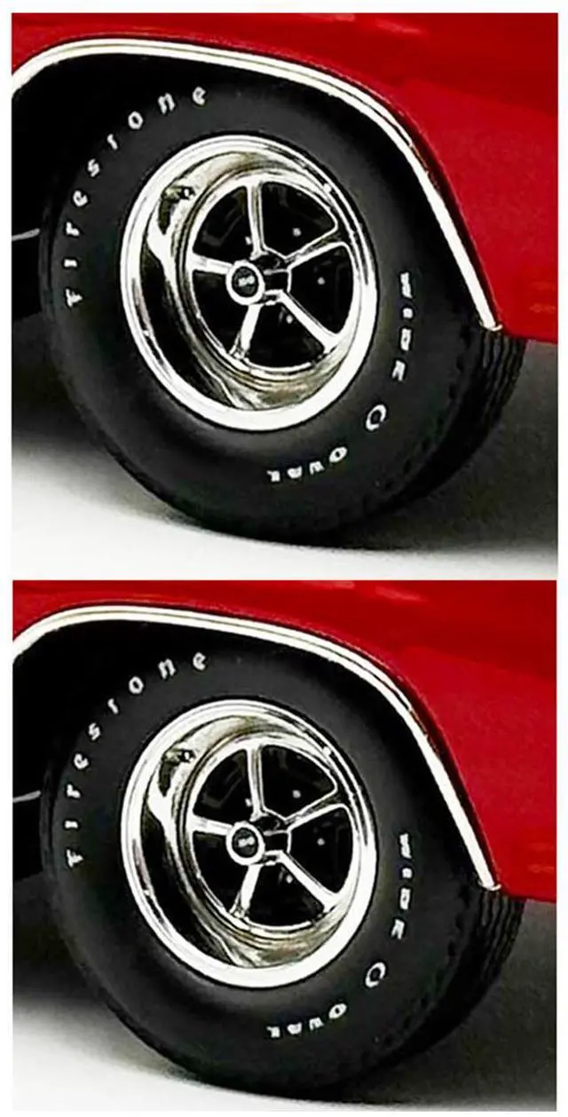 Alt view image 2 of 3 - "Super Sport" Wheel and Tire Set of 4 pieces from "1970 Chevrolet Chevelle SS" for 1/18 Scale Models by ACME