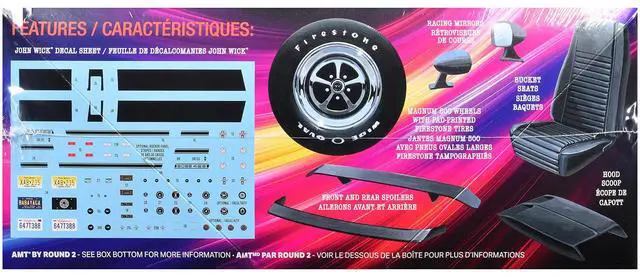 Alt view image 2 of 4 - Skill 2 Model Kit 1969 Ford Mustang "John Wick" (2014) Movie 1/25 Plastic Model by AMT