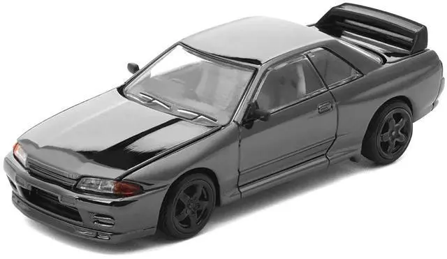 Main image of GTR R32 RHD (Right Hand Drive) Dark Chrome "The Dark Chrome Series" 1/64 Die Cast Model Car by Pop Race