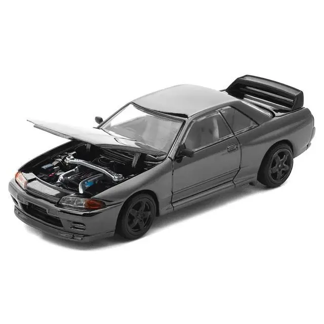 Alt view image 2 of 5 - GTR R32 RHD (Right Hand Drive) Dark Chrome "The Dark Chrome Series" 1/64 Die Cast Model Car by Pop Race