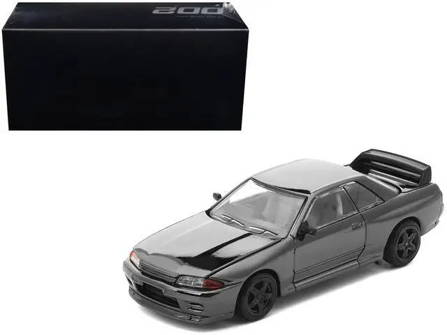 Main image of GTR R32 RHD (Right Hand Drive) Dark Chrome "The Dark Chrome Series" 1/64 Die Cast Model Car by Pop Race