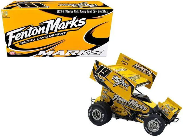 Main image of Winged Sprint Car #19 Brent Marks "Fenton Marks Racing" (2026) 1/18 Diecast Model Car by ACME