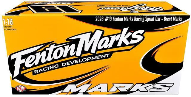 Alt view image 6 of 7 - Winged Sprint Car #19 Brent Marks "Fenton Marks Racing" (2026) 1/18 Diecast Model Car by ACME