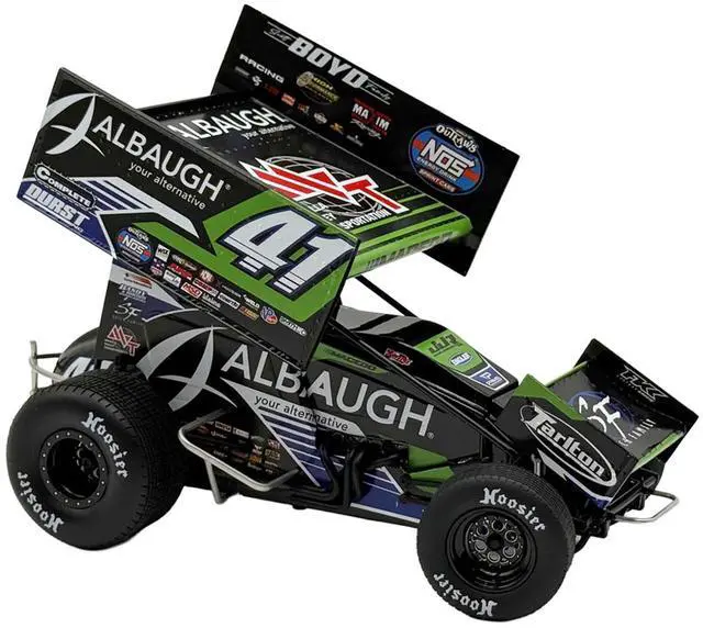 Alt view image 4 of 6 - Winged Sprint Car #41 Carson Macedo "Albaugh" Jason Johnson Racing (2026) 1/18 Diecast Model Car by ACME
