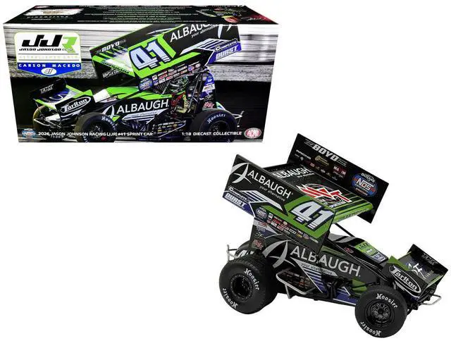 Alt view image 6 of 6 - Winged Sprint Car #41 Carson Macedo "Albaugh" Jason Johnson Racing (2026) 1/18 Diecast Model Car by ACME