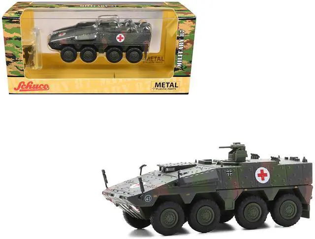 Main image of Tpz. Tank Boxer "Medic Unit - German Army" Green Camouflage 1/87 (HO) Scale Diecast Model Car by Schuco