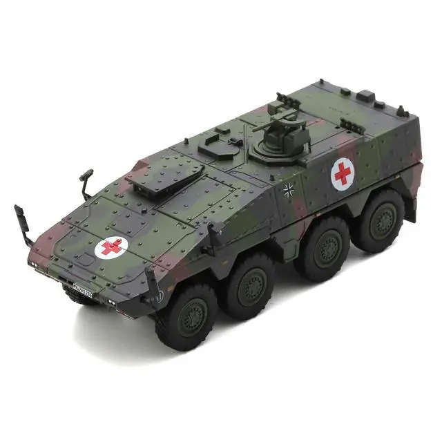 Alt view image 2 of 6 - Tpz. Tank Boxer "Medic Unit - German Army" Green Camouflage 1/87 (HO) Scale Diecast Model Car by Schuco