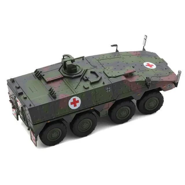 Alt view image 3 of 6 - Tpz. Tank Boxer "Medic Unit - German Army" Green Camouflage 1/87 (HO) Scale Diecast Model Car by Schuco
