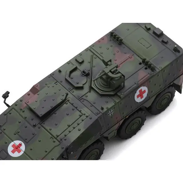 Alt view image 4 of 6 - Tpz. Tank Boxer "Medic Unit - German Army" Green Camouflage 1/87 (HO) Scale Diecast Model Car by Schuco