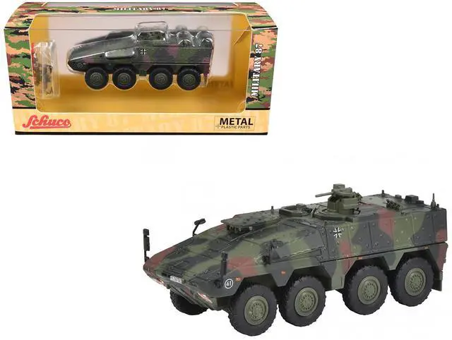 Main image of Tpz. Tank Boxer "German Army" Green Camouflage 1/87 (HO) Scale Diecast Model Car by Schuco