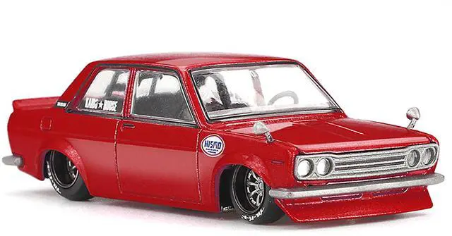 Alt view image 5 of 6 - Datsun 510 Street "Nismo V3" Red Metallic (Designed by Jun Imai) "Kaido House" Special 1/64 Diecast Model Car by Mini GT