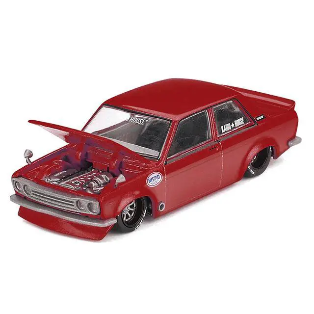 Alt view image 2 of 6 - Datsun 510 Street "Nismo V3" Red Metallic (Designed by Jun Imai) "Kaido House" Special 1/64 Diecast Model Car by Mini GT