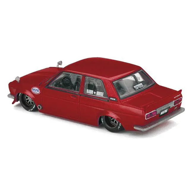 Alt view image 4 of 6 - Datsun 510 Street "Nismo V3" Red Metallic (Designed by Jun Imai) "Kaido House" Special 1/64 Diecast Model Car by Mini GT