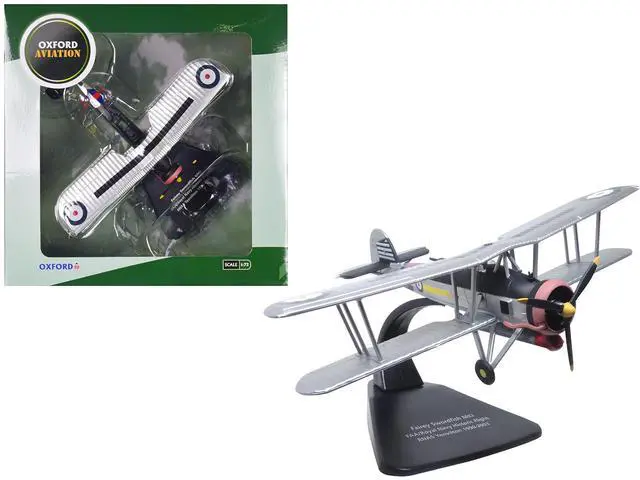 Alt view image 6 of 6 - Fairey Swordfish Mk I Bomber Aircraft "FAA Historic Flight" Royal Navy 1/72 Diecast Model Airplane by Oxford Diecast