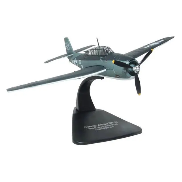 Alt view image 5 of 6 - Grumman Avenger TBM-1C Aircraft "Petrof Bay" (1945) US Navy 1/72 Diecast Model Airplane by Oxford Diecast