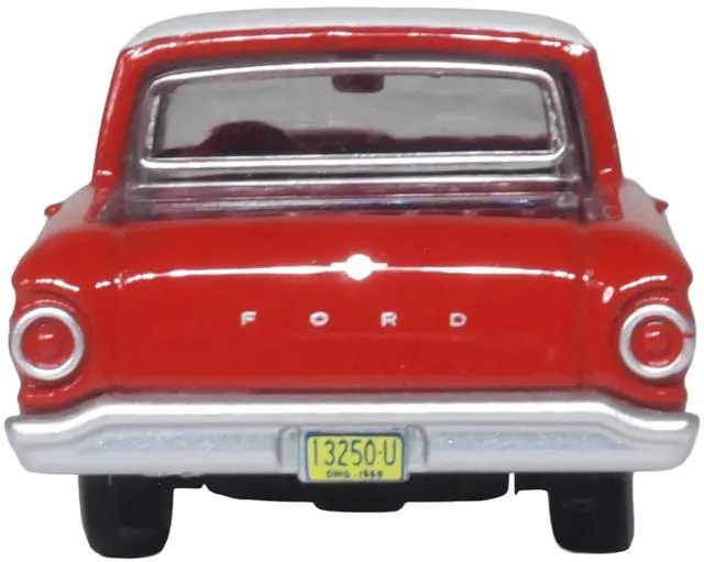 Alt view image 5 of 6 - 1960 Ford Falcon Ranchero Monte Carlo Red with Corinthian White Top 1/87 (HO) Scale Diecast Model Car by Oxford Diecast