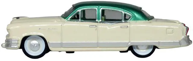 Alt view image 2 of 6 - 1953 Kaiser Manhattan Stardust Ivory with Jade Green Metallic Top 1/87 (HO) Scale Diecast Model Car by Oxford Diecast