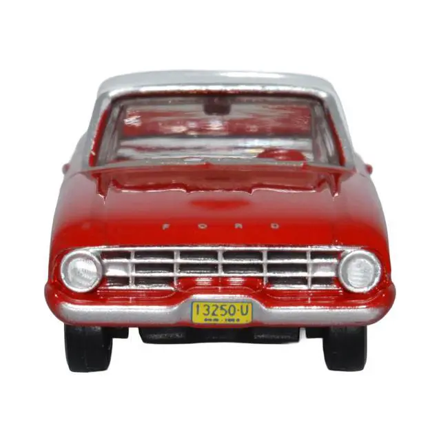 Alt view image 4 of 6 - 1960 Ford Falcon Ranchero Monte Carlo Red with Corinthian White Top 1/87 (HO) Scale Diecast Model Car by Oxford Diecast