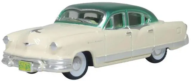 Alt view image 3 of 6 - 1953 Kaiser Manhattan Stardust Ivory with Jade Green Metallic Top 1/87 (HO) Scale Diecast Model Car by Oxford Diecast