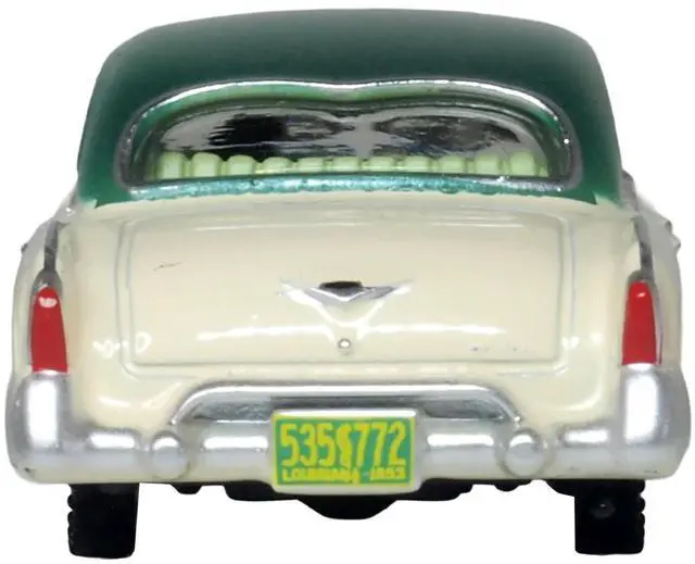 Alt view image 5 of 6 - 1953 Kaiser Manhattan Stardust Ivory with Jade Green Metallic Top 1/87 (HO) Scale Diecast Model Car by Oxford Diecast