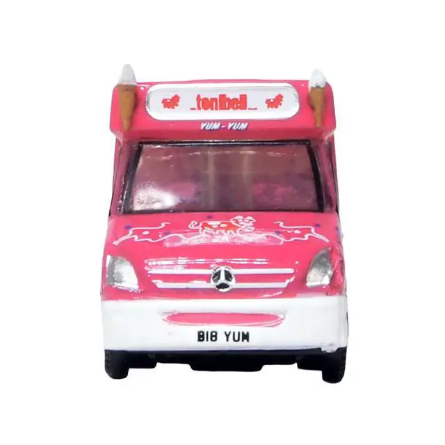 Alt view image 4 of 6 - Whitby Mondial Ice Cream Van "Tonibell" Pink with Graphics 1/76 (OO) Scale Diecast Model Car by Oxford Diecast