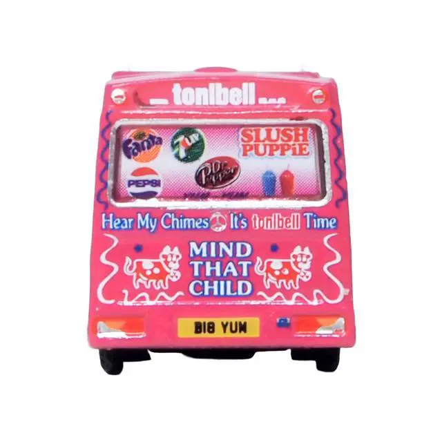 Alt view image 5 of 6 - Whitby Mondial Ice Cream Van "Tonibell" Pink with Graphics 1/76 (OO) Scale Diecast Model Car by Oxford Diecast