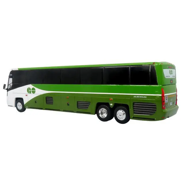 Alt view image 3 of 6 - MCI D4520 Commuter Coach Bus "GO Transit" Green and White 1/87 (HO) Scale Diecast Model by Iconic Replicas