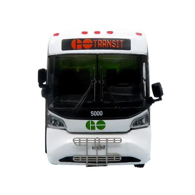 Alt view image 4 of 6 - MCI D4520 Commuter Coach Bus "GO Transit" Green and White 1/87 (HO) Scale Diecast Model by Iconic Replicas