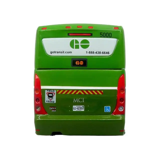 Alt view image 5 of 6 - MCI D4520 Commuter Coach Bus "GO Transit" Green and White 1/87 (HO) Scale Diecast Model by Iconic Replicas